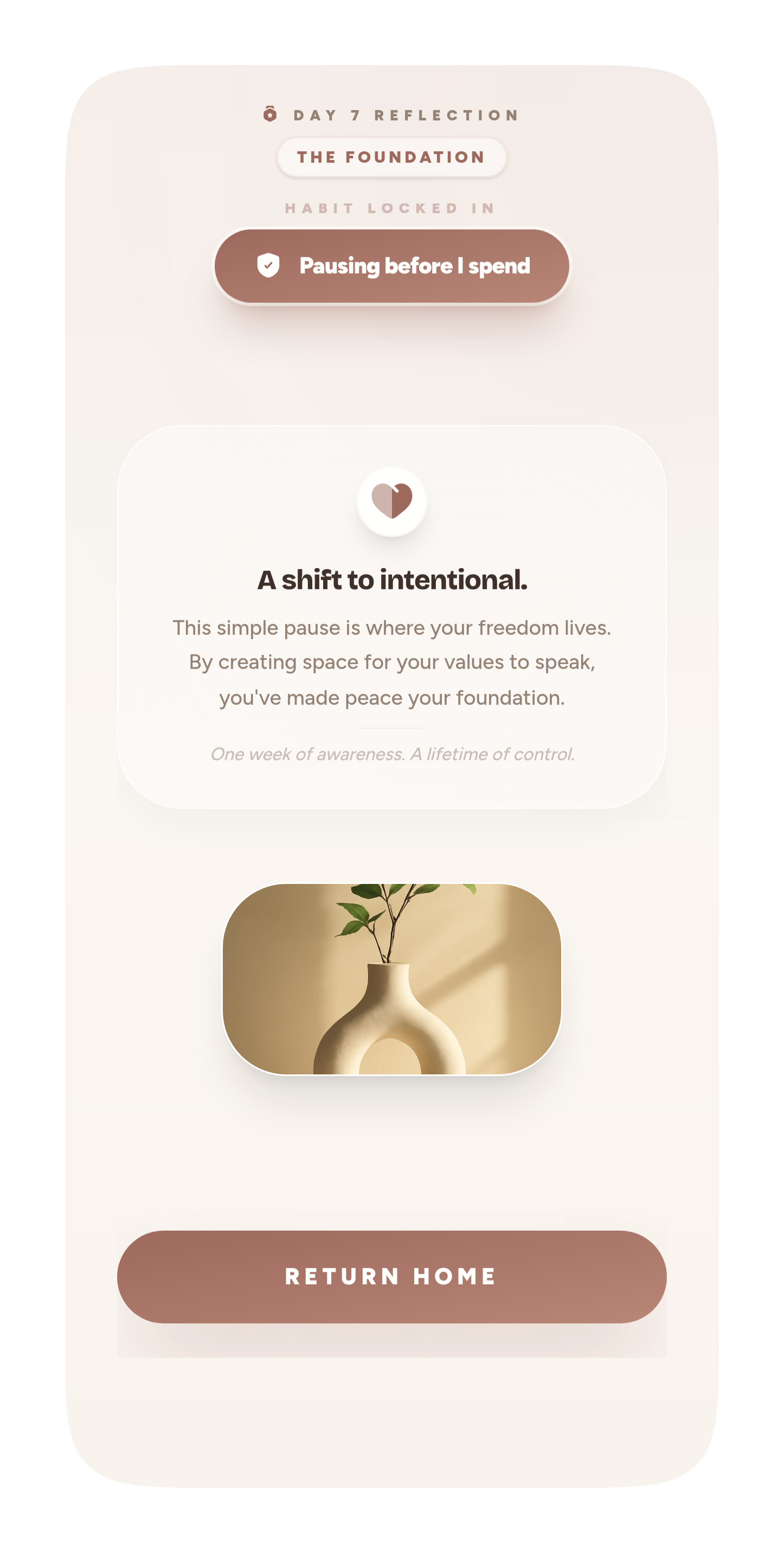 Day 7 result — the Path completes and the habit locks in